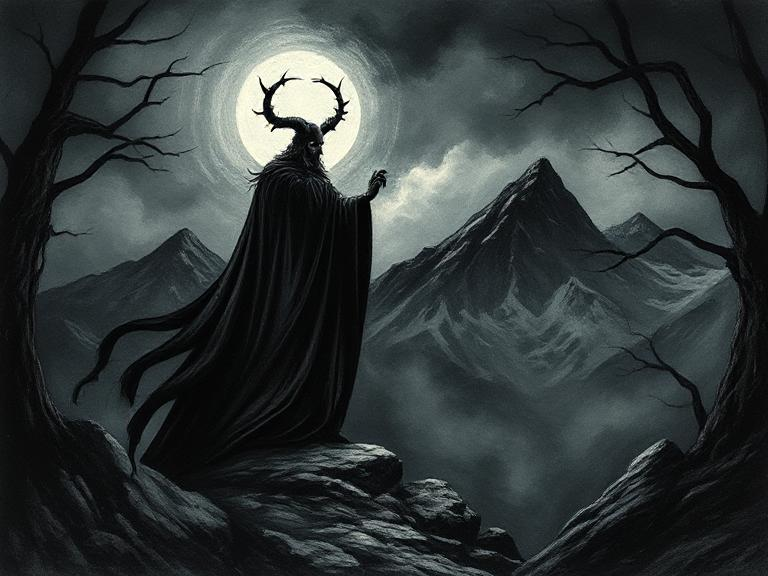 Grâce à sa magie malicieuse et ses illusions, Loki emprisonna l’esprit de Logi dieu du feu. Ce dernier, persuadé de retrouver sa tendre bien-aimée, morte il y a mille ans, se perdit dans les montagnes.